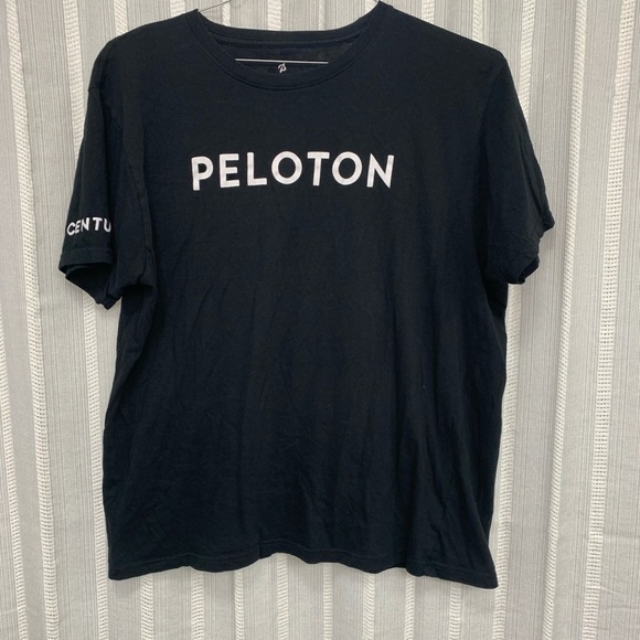 Peloton Tops - Peloton Unisex Size Large‎ Century Shirt Tee 100 Ride Black Cotton Short Sleeve
